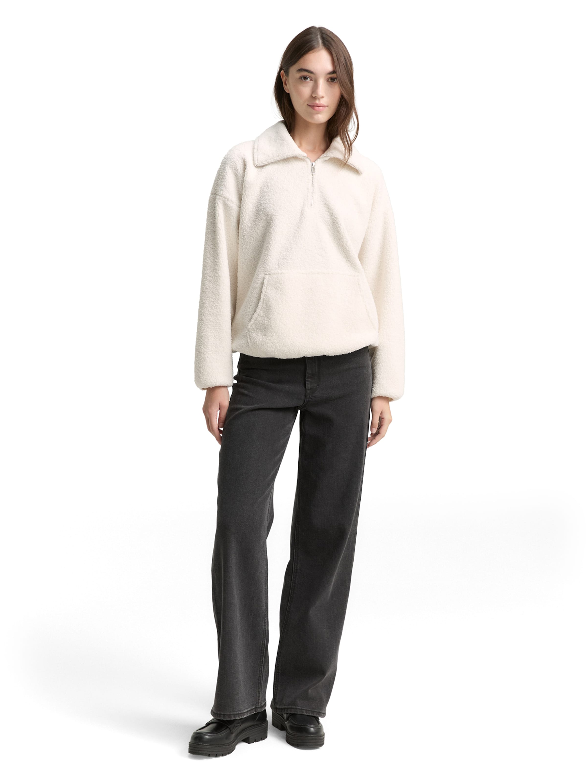 TOM TAILOR DENIM Sweater in White