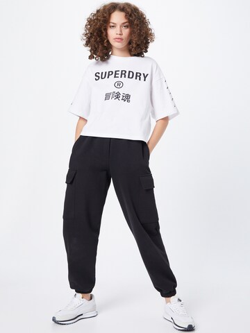 balts Superdry T-Krekls 'CODE CORE'