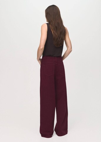 MANGO Wide Leg Jeans 'Camilla' in Rot