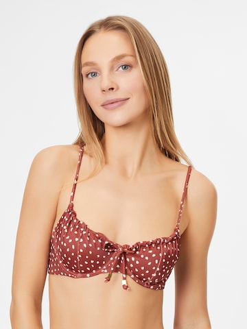 Hunkemöller - Clásico Top de bikini 'Ari' en marrón: frente