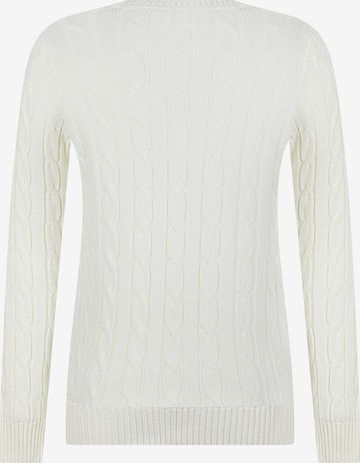 DENIM CULTURE Sweter 'Bloom' w kolorze biały