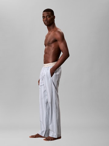 Calvin Klein Pyjamahose 'Poplin' in Blau