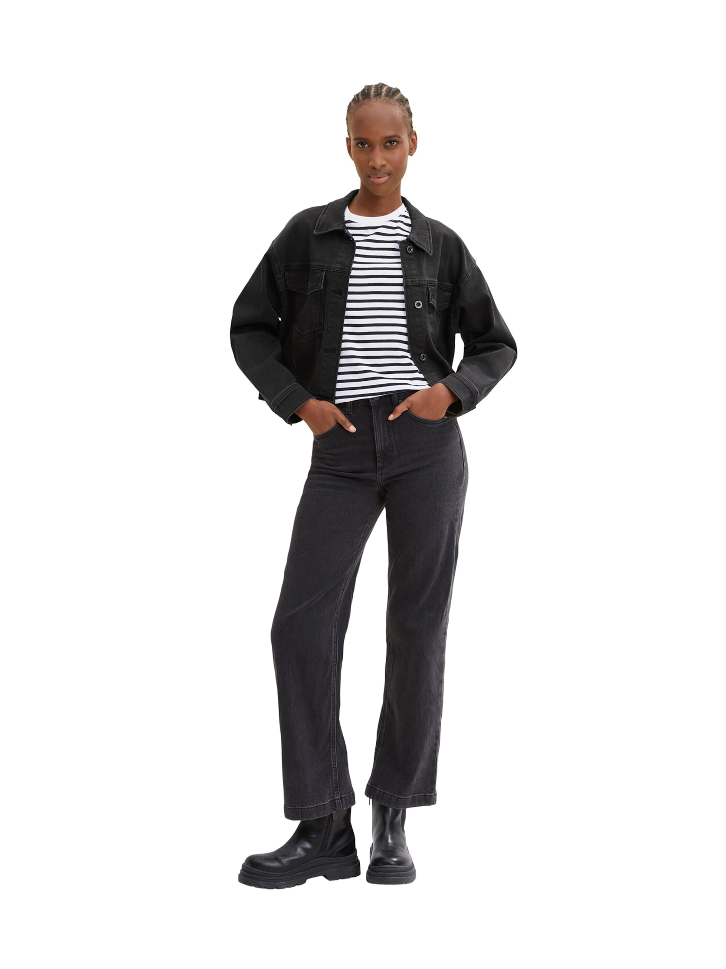 TOM TAILOR DENIM Tričko - Čierna