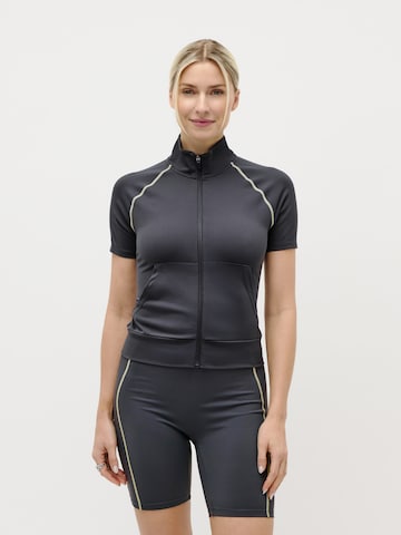 LeGer by Lena Gercke Pletena jopa 'Sigrid' | siva barva: sprednja stran