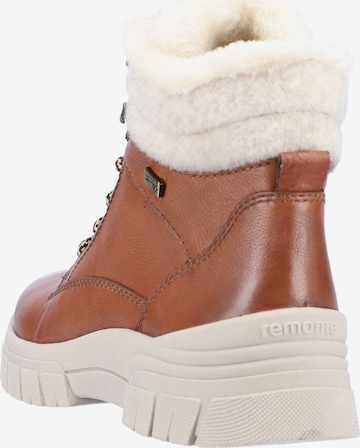 REMONTE Lace-Up Ankle Boots in Brown