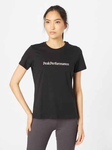 T-shirt fonctionnel PEAK PERFORMANCE en noir : devant