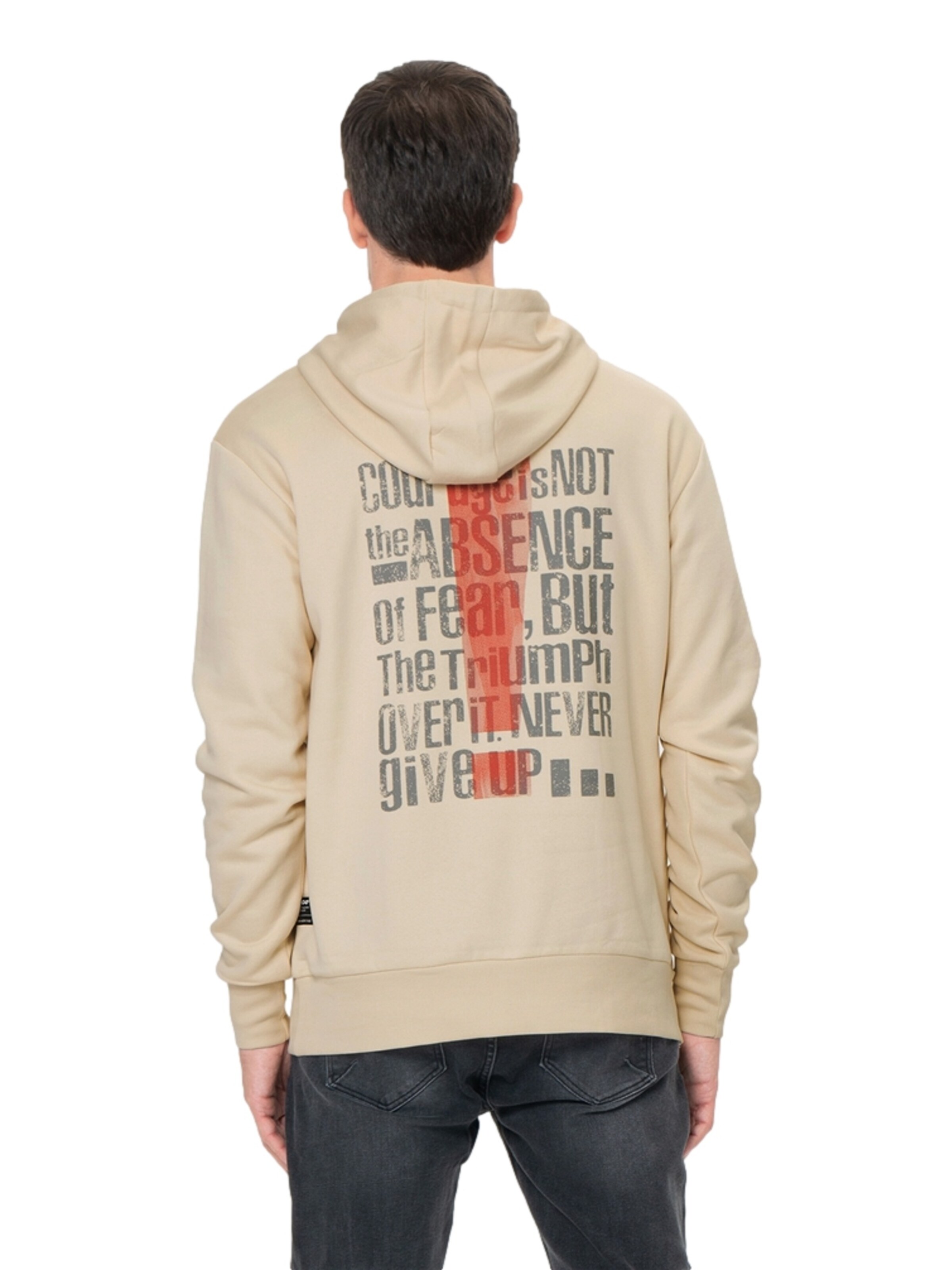 Key Largo Pullover 'True Courage' i beige
