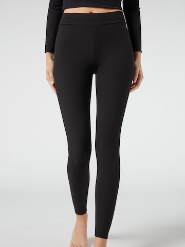 CALZEDONIA Skinny Leggings 'thermo' in Black: front