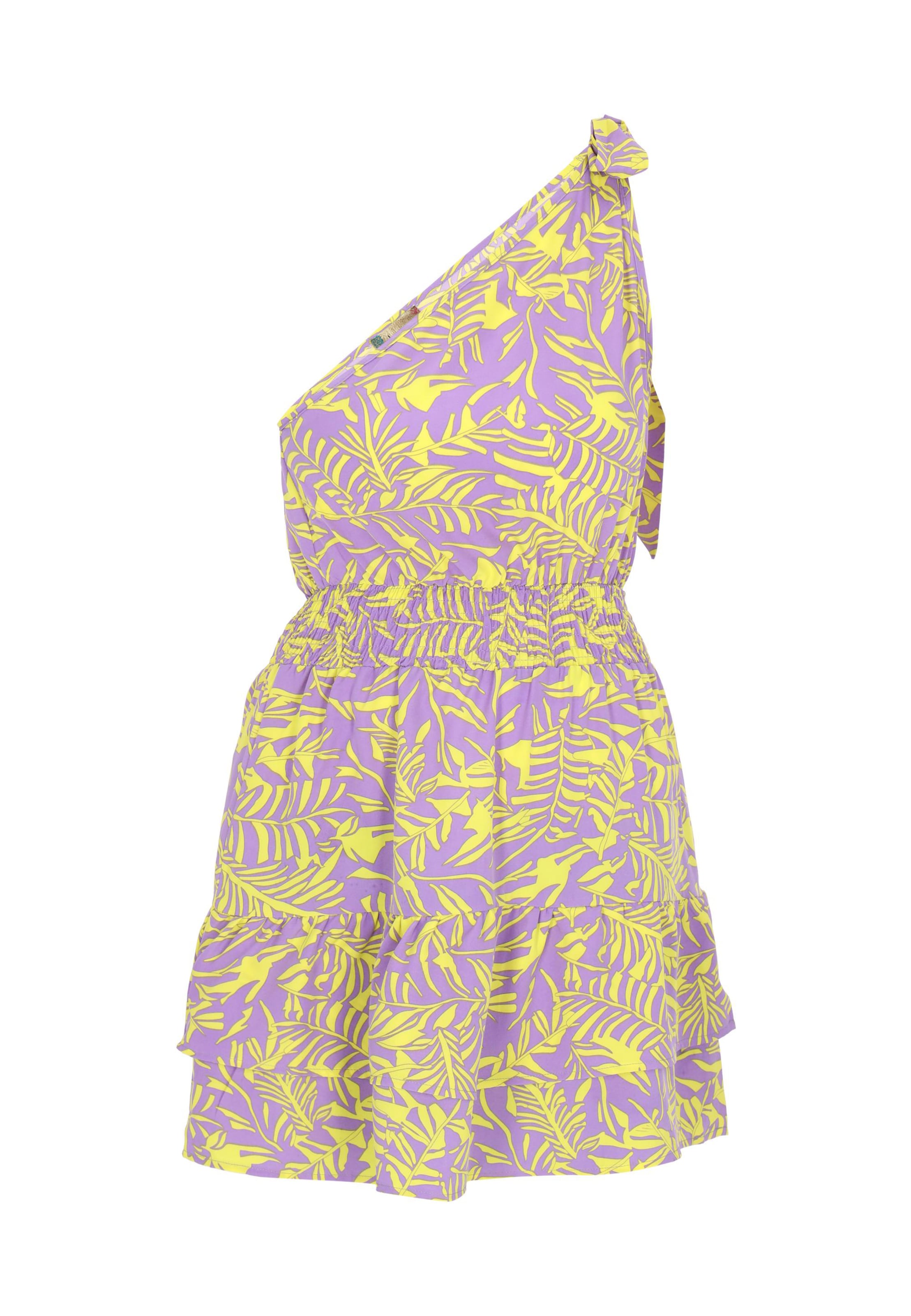 ebeeza Robe d’été 'Spring Summer' en jaune / violet clair, Vue avec produit