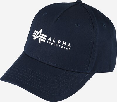 ALPHA INDUSTRIES Шапка с козирка в нейви синьо / бяло, Преглед на продукта