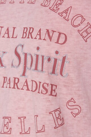 Soccx Ärmelloses Kapuzenshirt mit Glitter Puffprint in Rot
