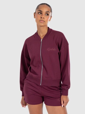 Smilodox Zip-Up Hoodie 'Fayne' in Purple: front