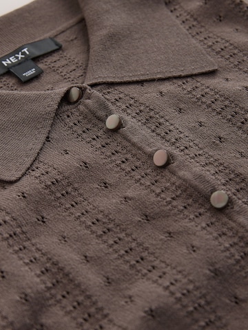 Next Gebreid vest in Bruin