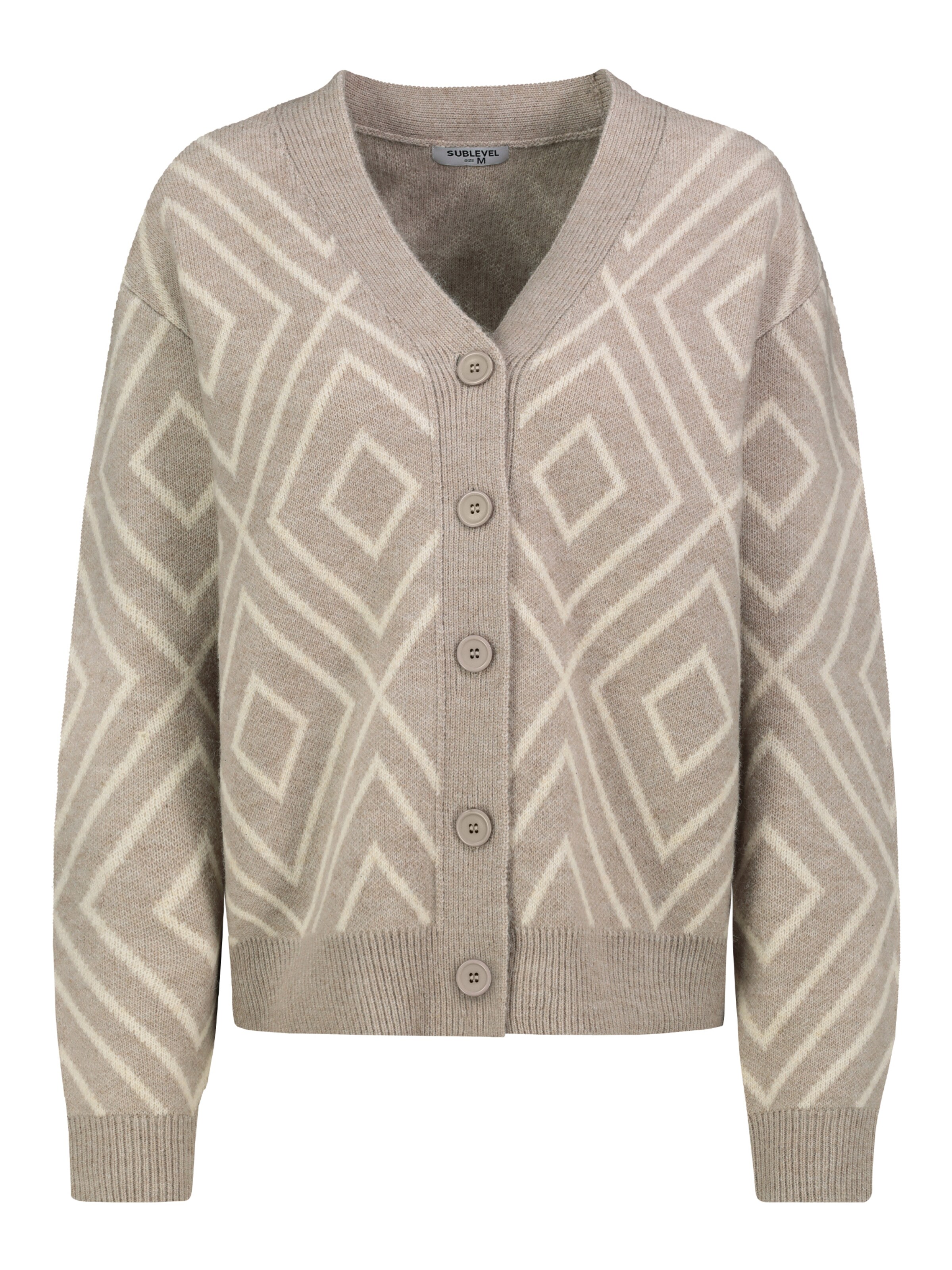 Sublevel Knit Cardigan in Beige: front