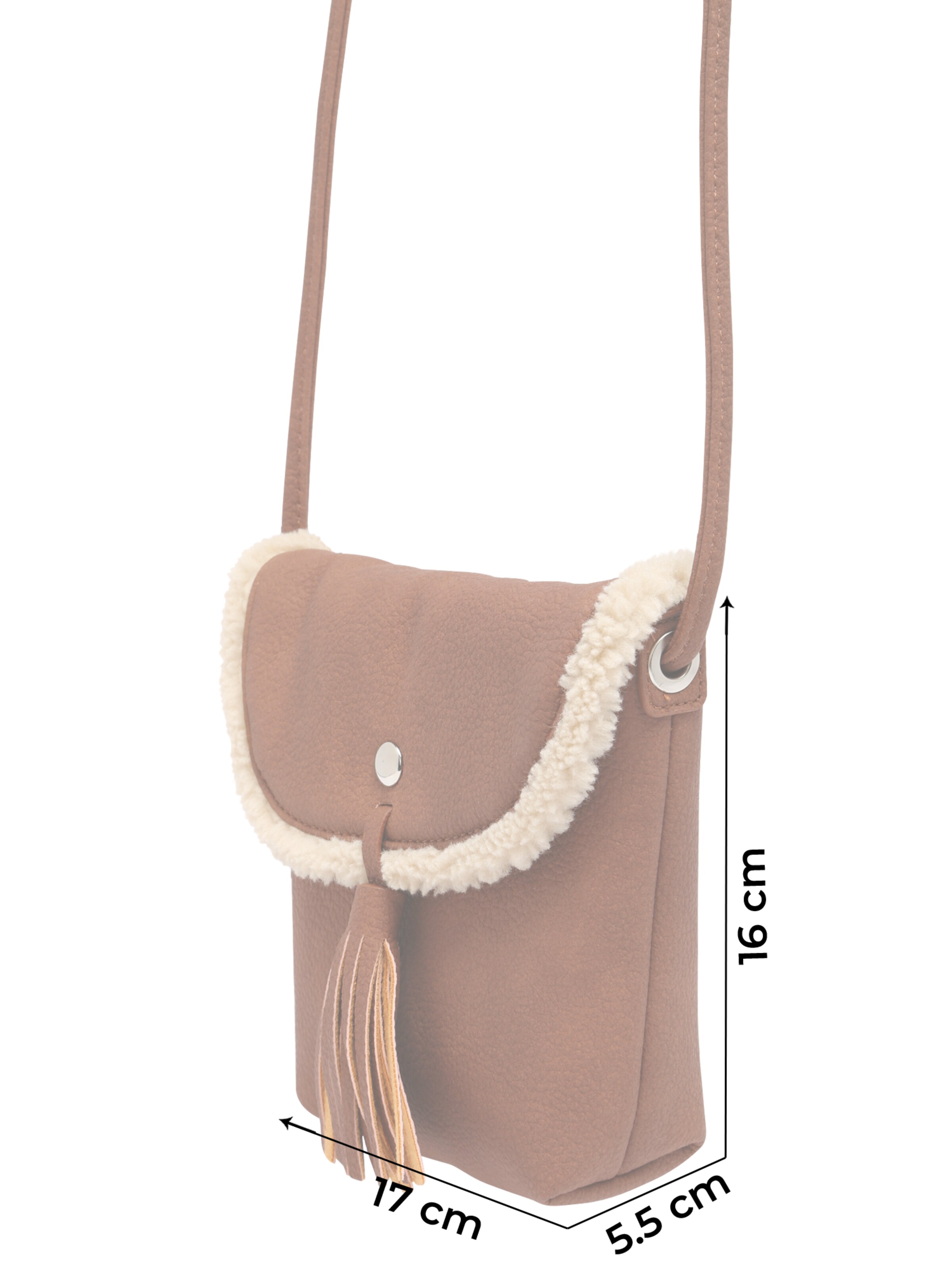 TOM TAILOR DENIM Umhängetasche 'Ida' in Braun