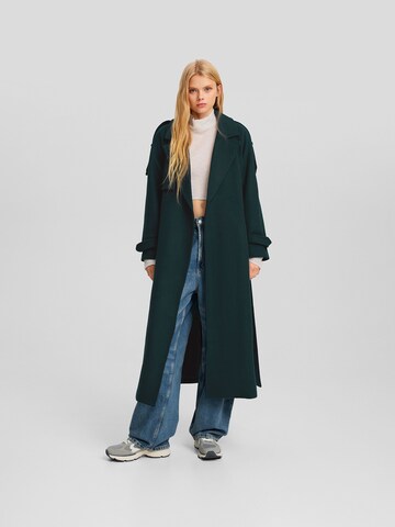 Manteau mi-saison Bershka en vert : devant