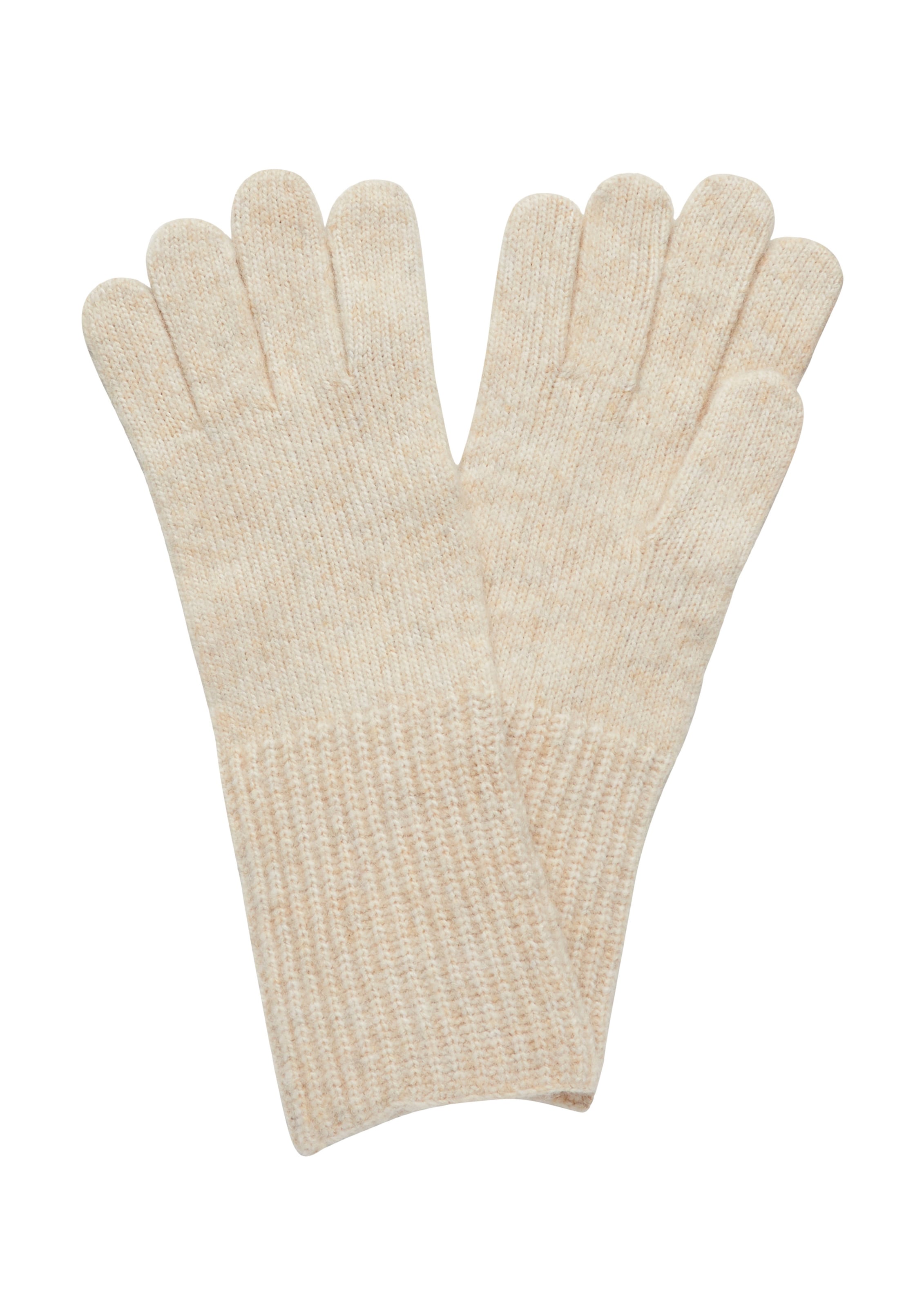 s.Oliver Vingerhandschoenen in Beige: voorkant