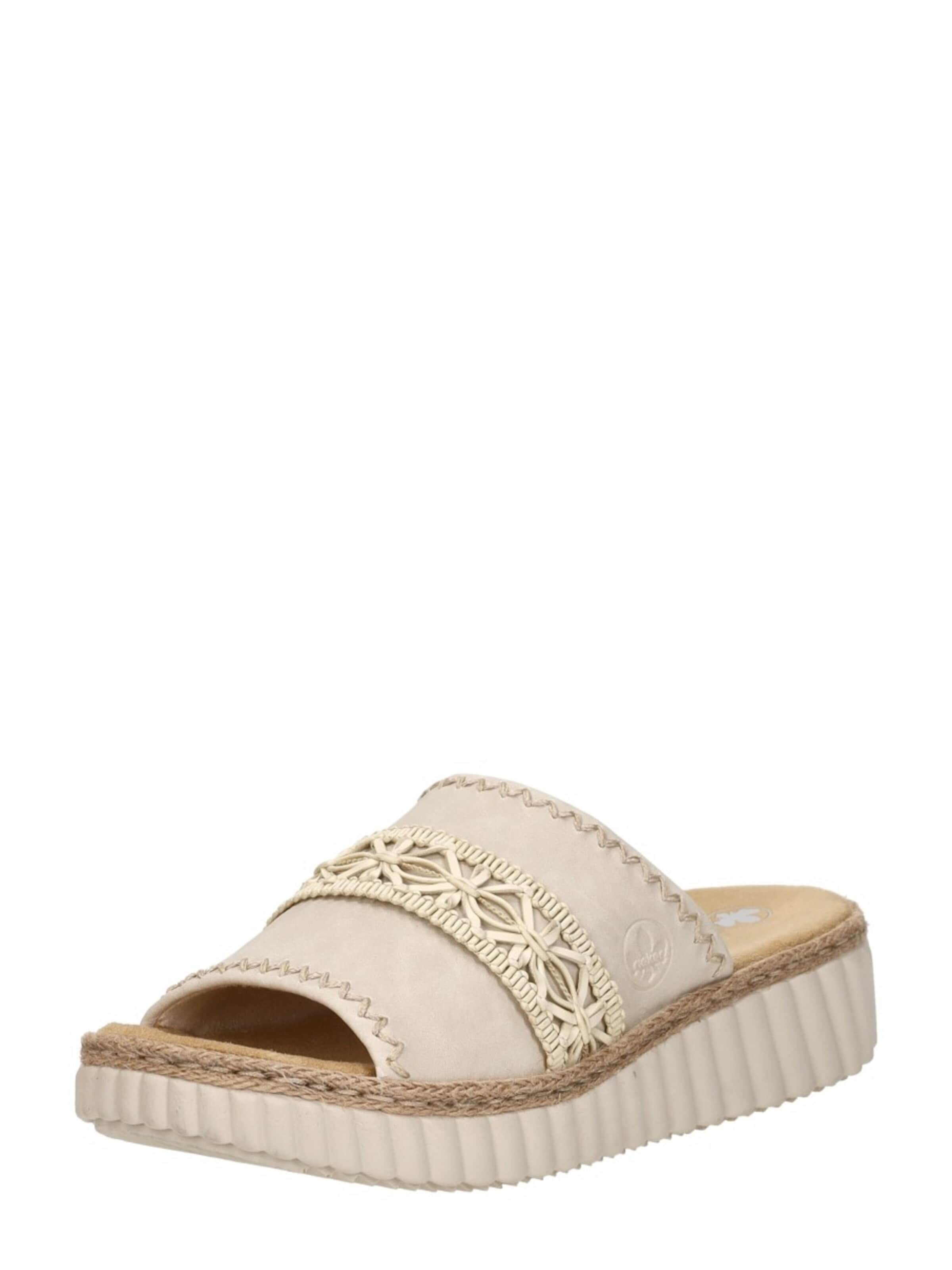 Rieker Muiltjes 'Open Teen' in Beige: voorkant