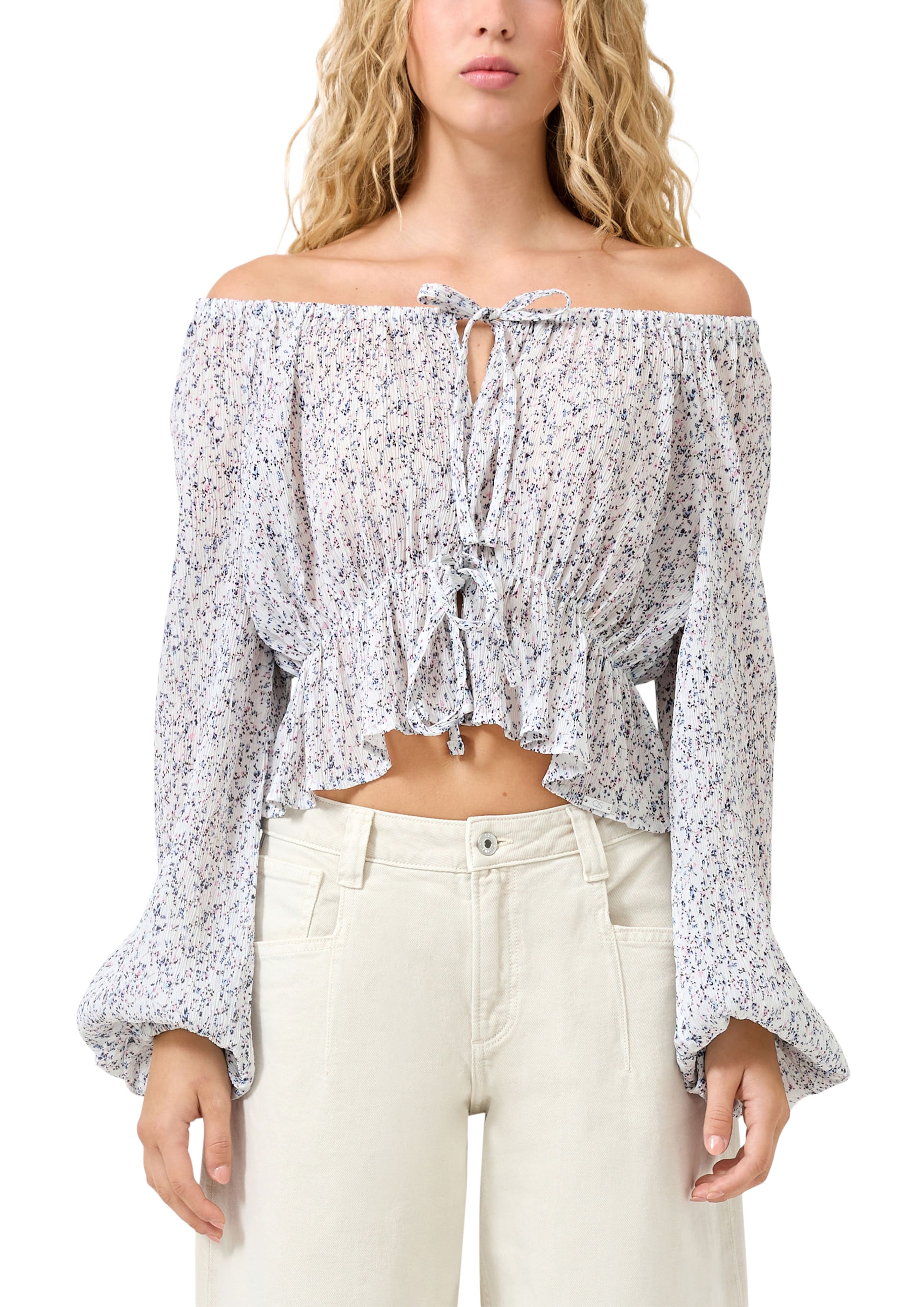 Chemisier QS en mélange de couleurs