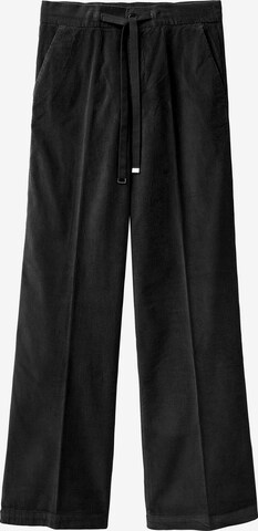 UNITED COLORS OF BENETTON Loose fit Pleated Pants in Black: front