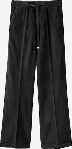 UNITED COLORS OF BENETTON Loose fit Pleated Pants in Black: front