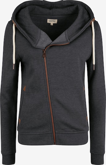 Oxmo Kapuzensweatjacke Vicky Zip-Hood in grau, Produktansicht