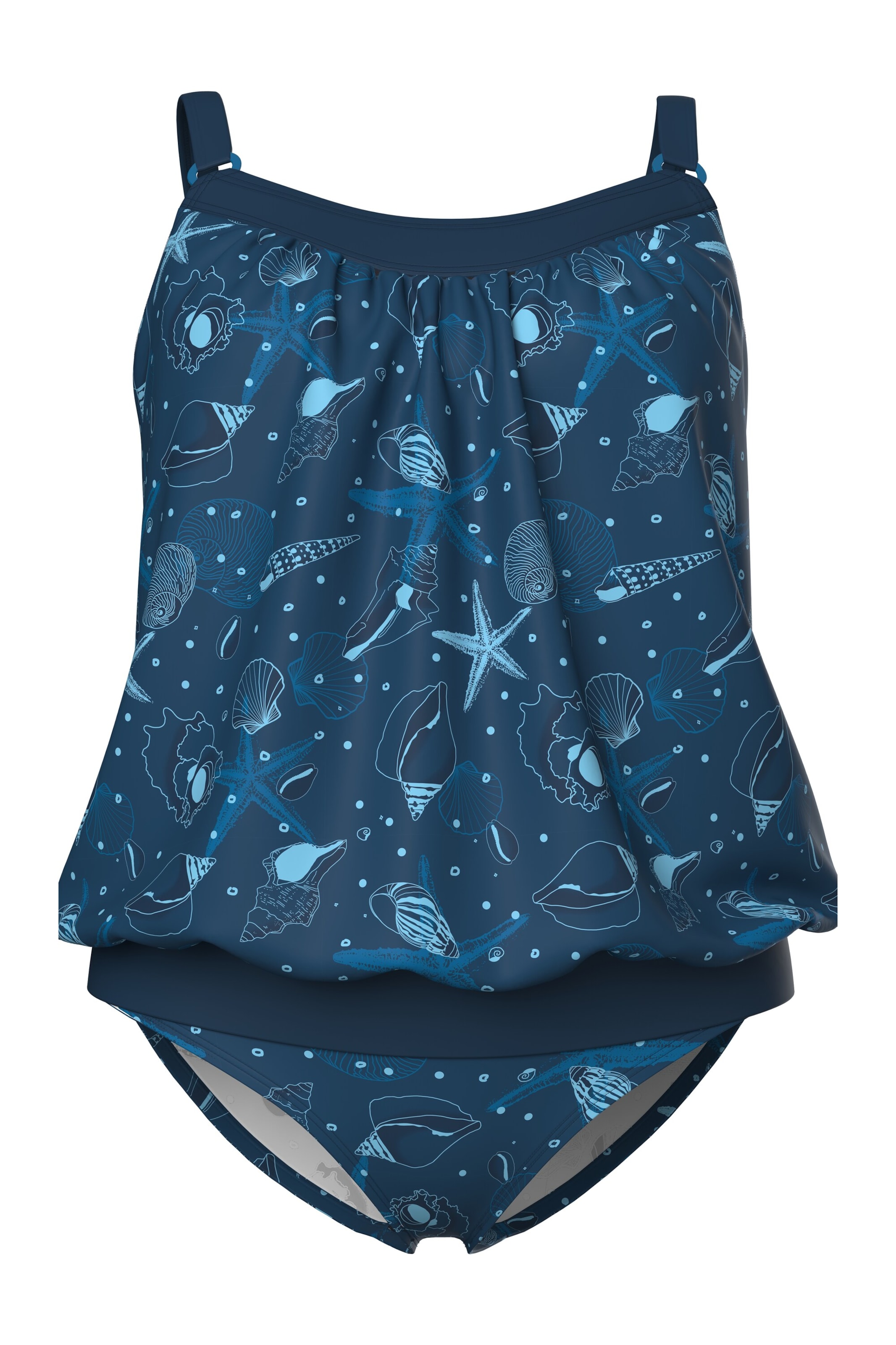 Ulla Popken Bandeau BH in Blauw: voorkant