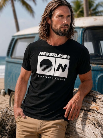 Neverless Shirt 'Sunset Sport Logo' in Black