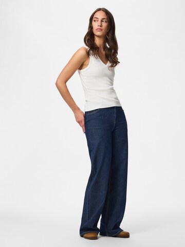 PIECES Wide leg Jeans 'PCSilke' in Blauw