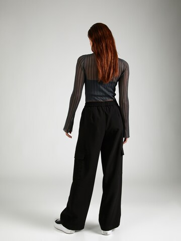 Wide leg Pantaloni cargo 'Barbine' di MSCH COPENHAGEN in nero