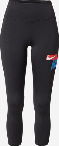 Skinny Pantalon de sport NIKE en noir : devant