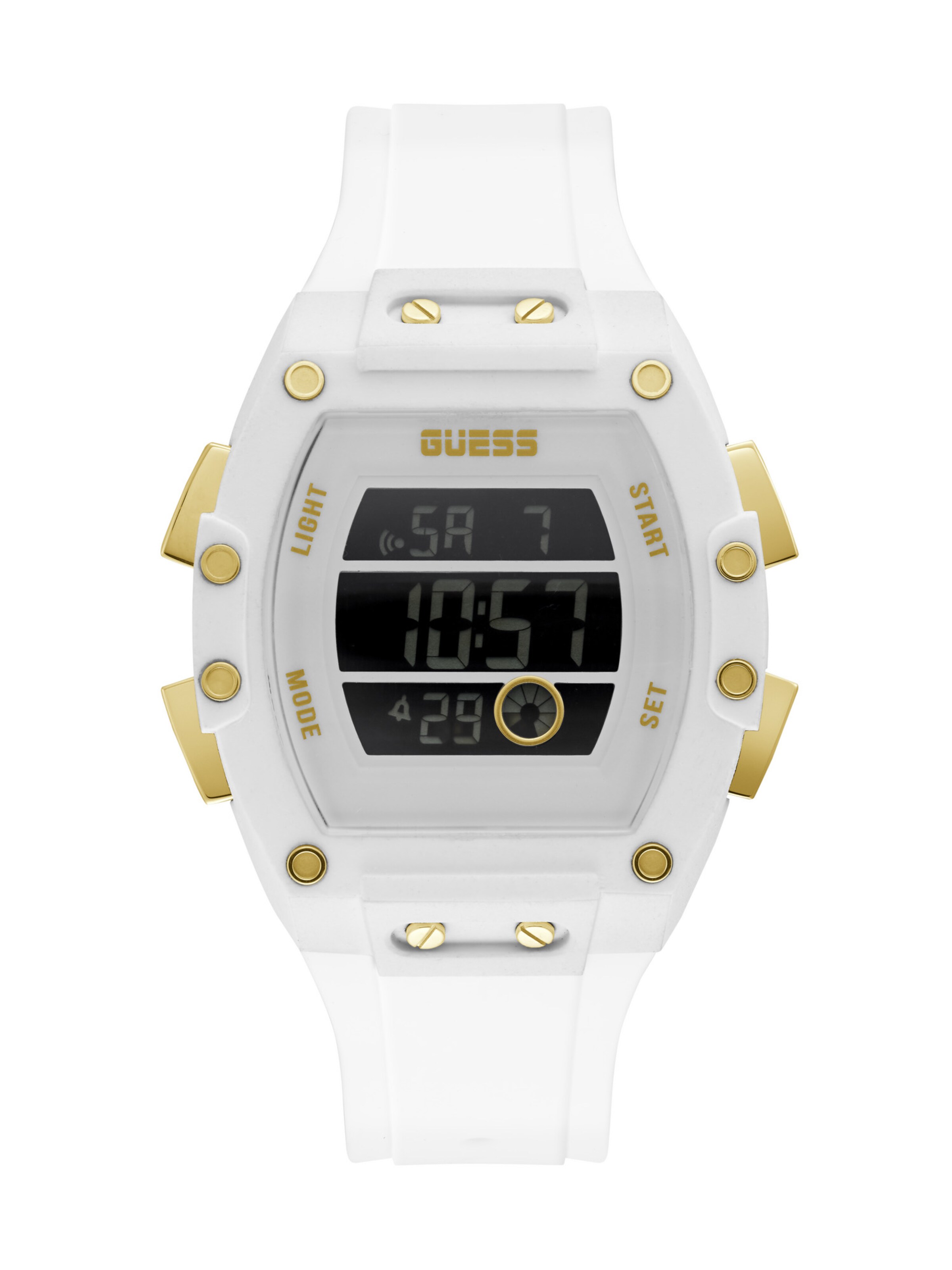 GUESS Digitaal horloge ' PHOENIX ' in Wit