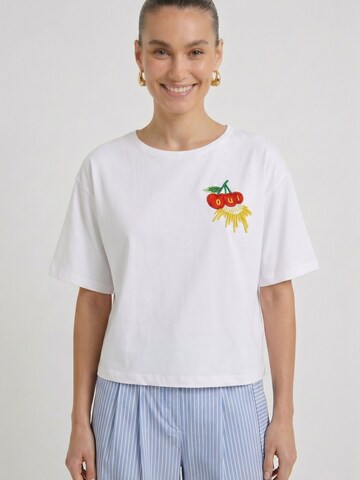 OUI T-Shirt in Weiß: Vorderseite