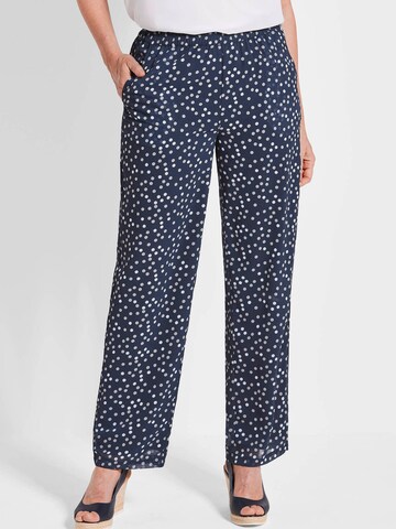 Goldner Loosefit Hose 'Vera' in Blau: Vorderseite