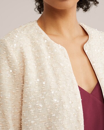 WE Fashion - Sudadera con cremallera en beige