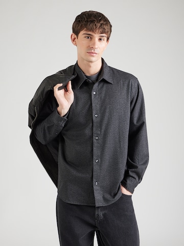 Abercrombie & Fitch Средняя посадка Рубашка в Черный: спереди