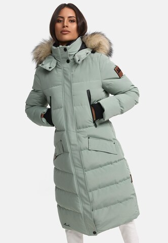 MARIKOO Winter coat 'Schneesternchen' in Green: front