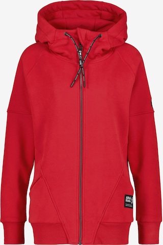 Alife and Kickin Zip-Up Hoodie 'Maria' in Red: front