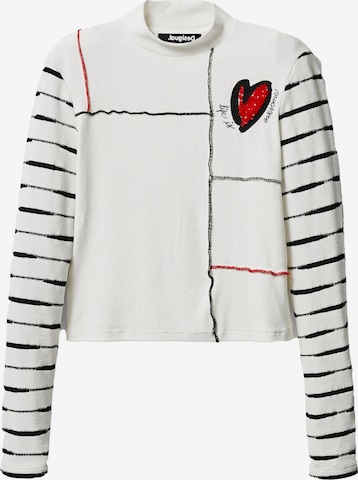 Desigual Shirt 'HEART' in Weiß: predná strana