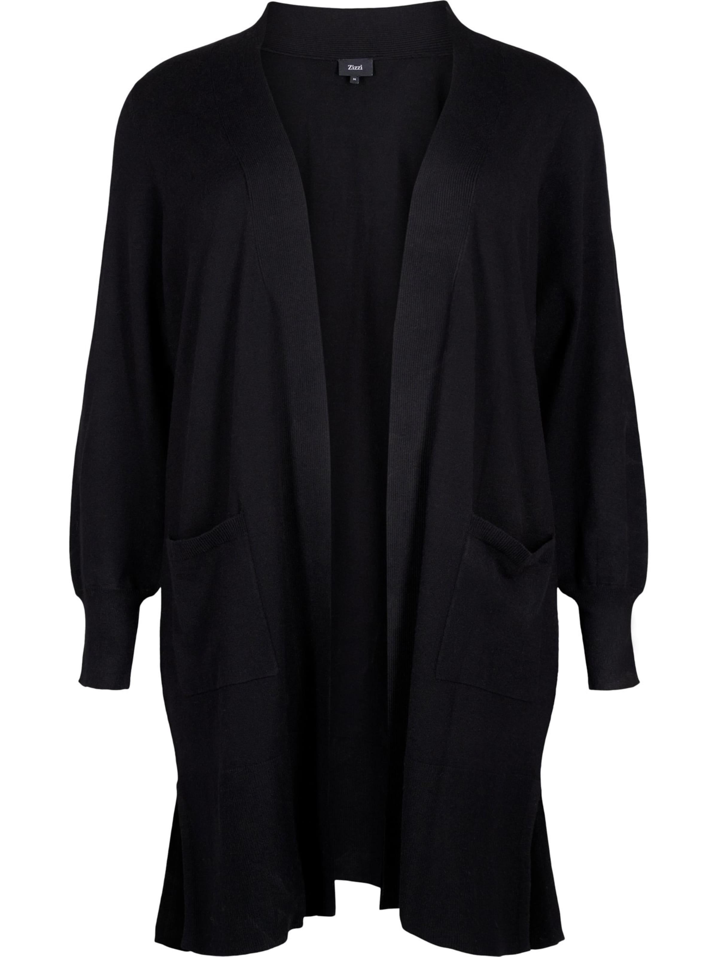 Zizzi Kardigán 'Mella' - Čierna: predná strana