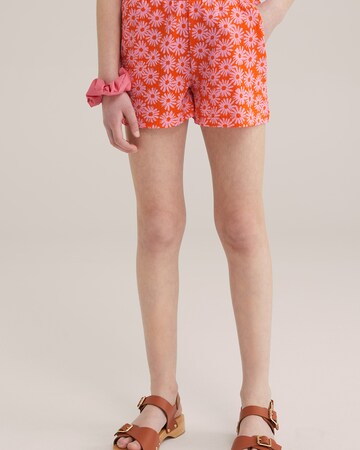 WE Fashion Regular Byxa i orange: framsida