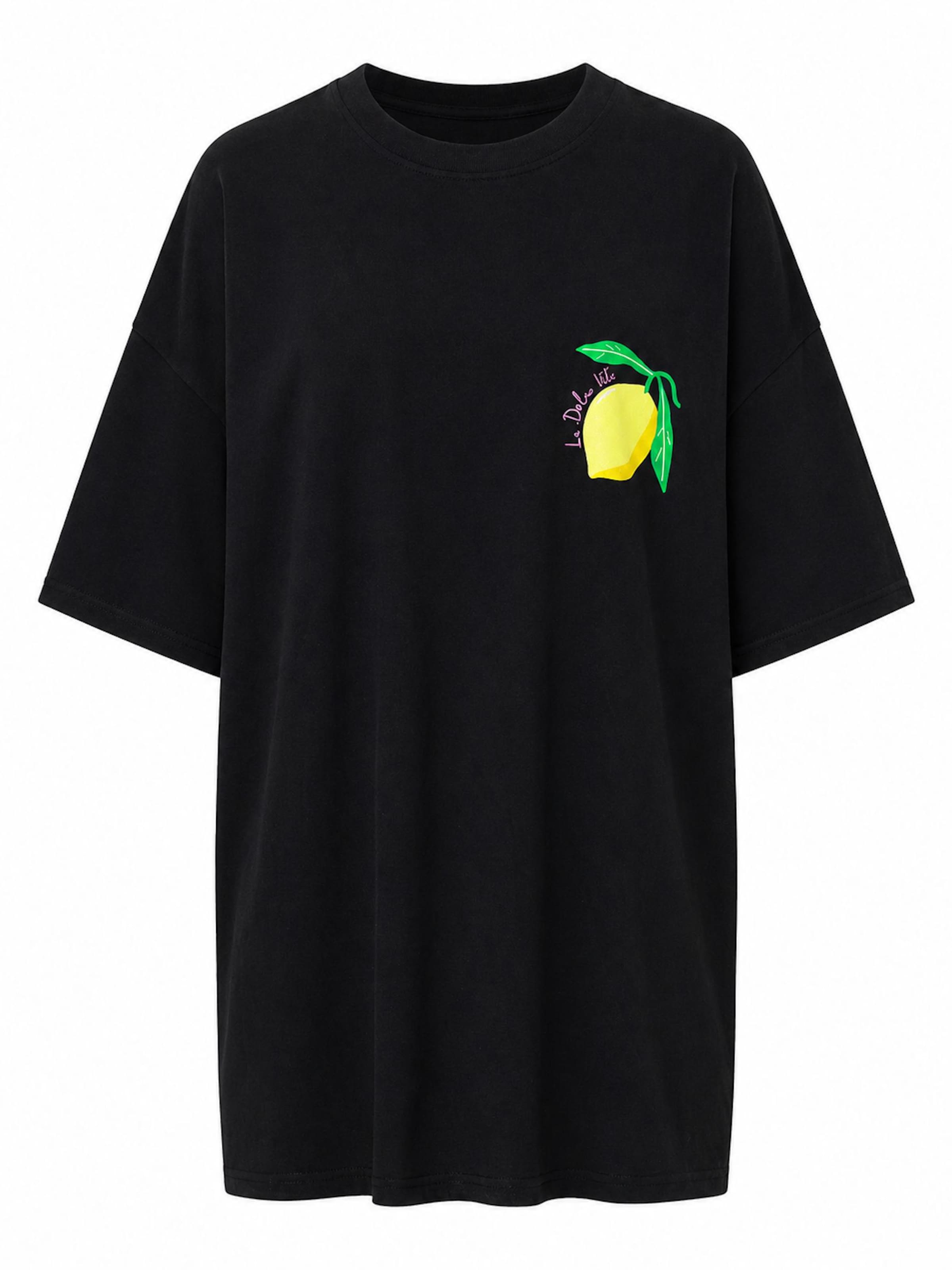 Worldclassca Oversizeshirt 'Limon Cello'‌‌‌‌‌‌‌‌ in Schwarz