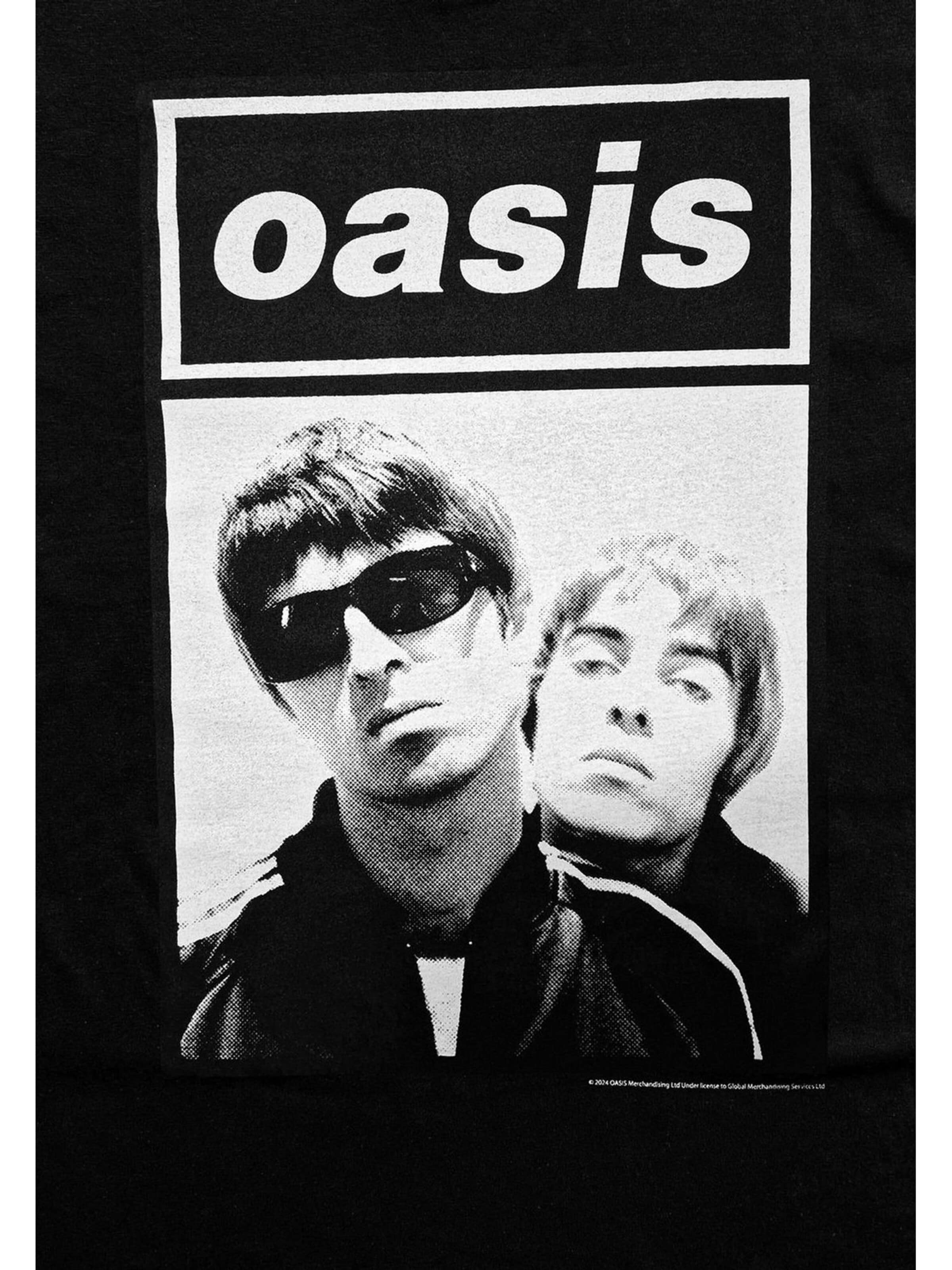Oasis Shirt 'Oasis- Noel & Liam Boxed Photo T-Shirt'‌‌‌‌‌ in Schwarz