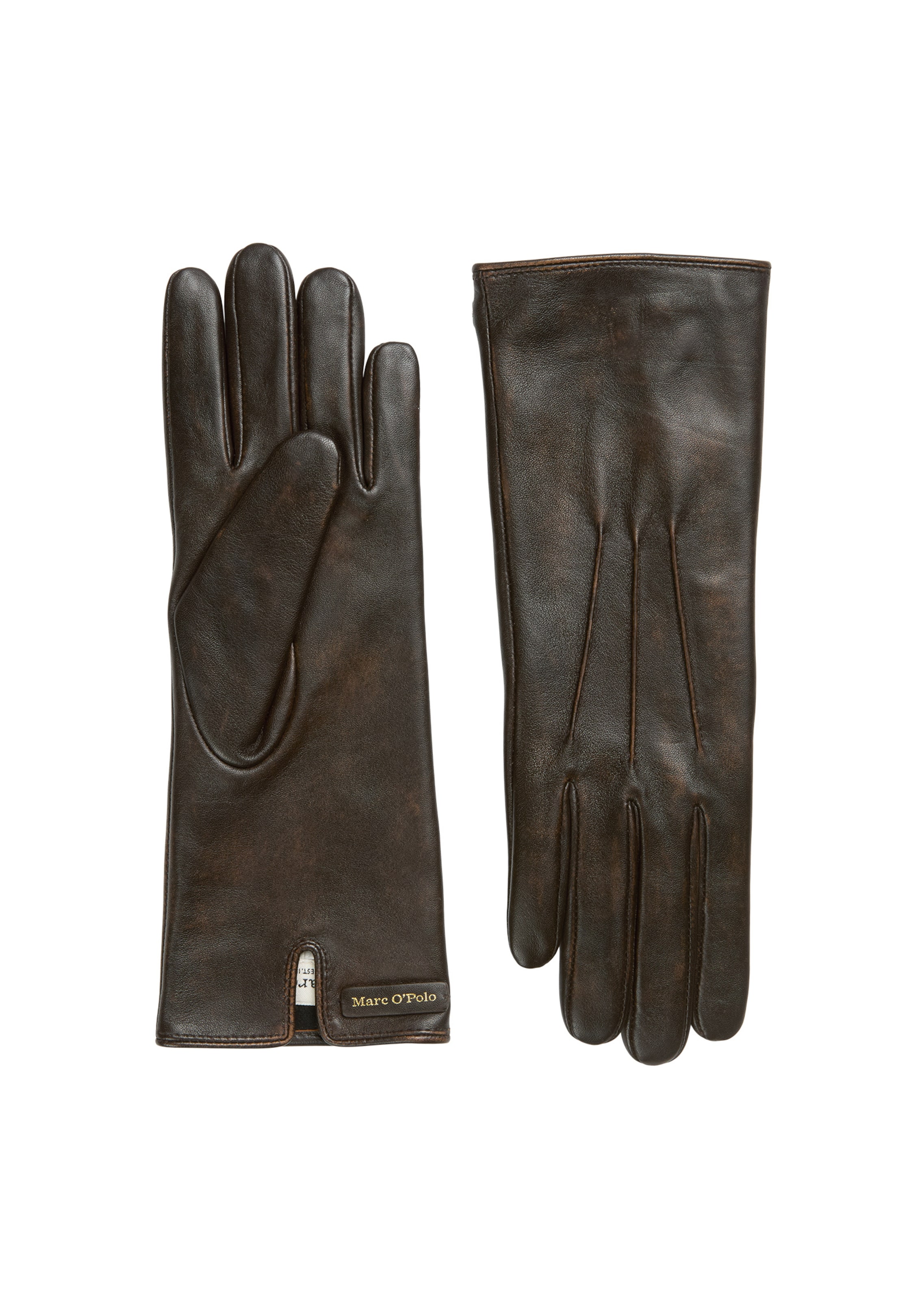 Marc O'Polo Full finger gloves in Dark brown, Item view