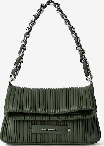 Karl Lagerfeld - Bolso de hombro en verde: frente