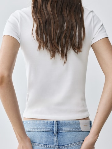 Pull&Bear Тениска в бяло