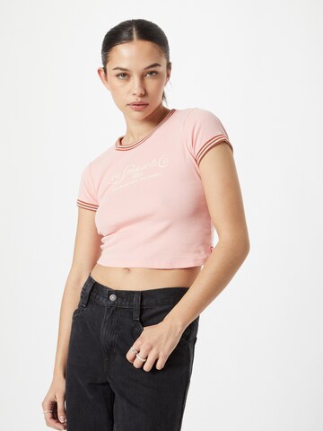 LEVI'S ® Футболка 'Graphic Ringer Mini Tee' в Ярко-розовый: спереди