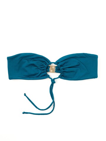 Matia Beachwear Bandeau Bikinitop 'Kim'‌‌‌‌ in Blau: Vorderseite