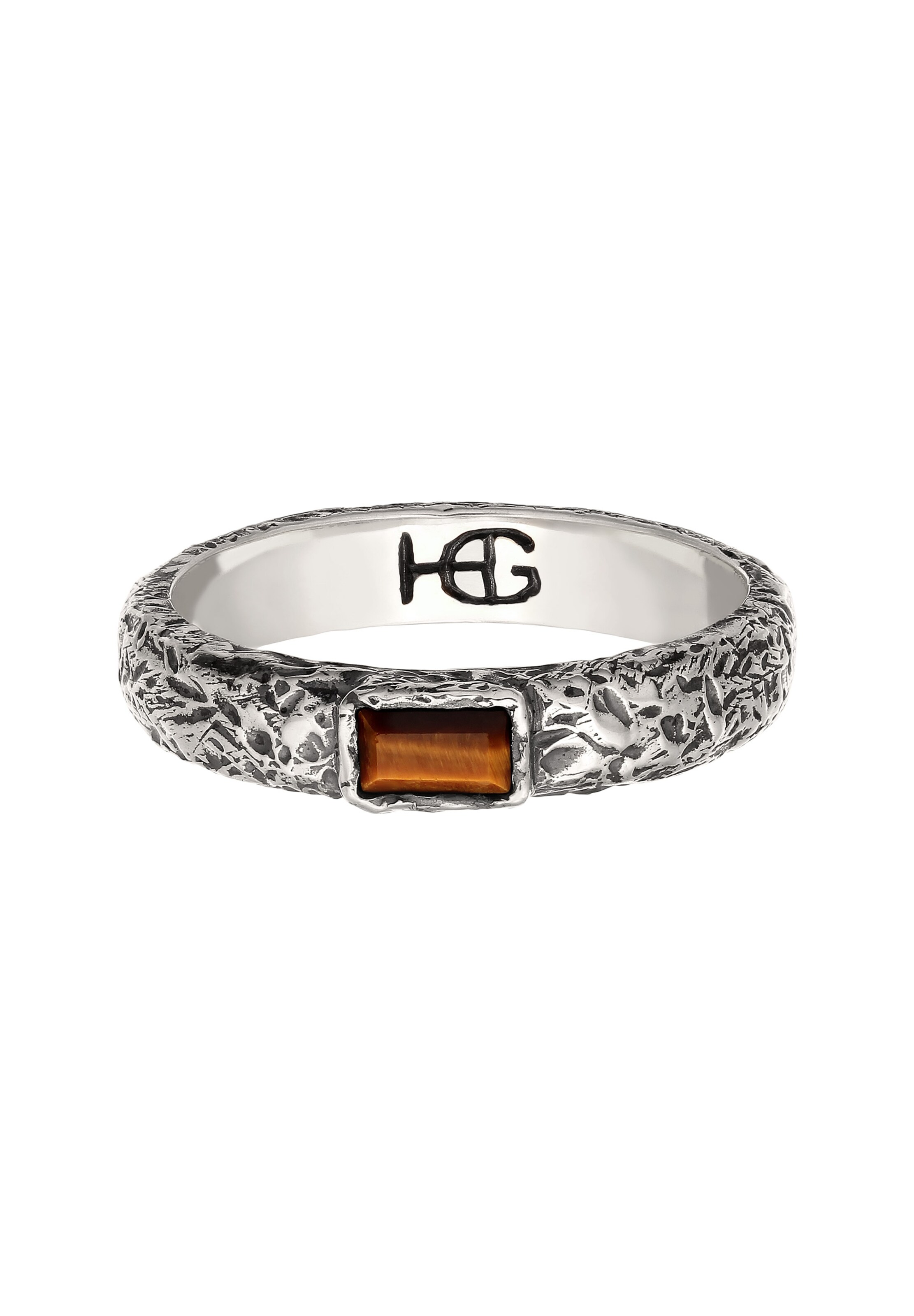 Bague 'Tigers Eye' Haze&Glory en argent