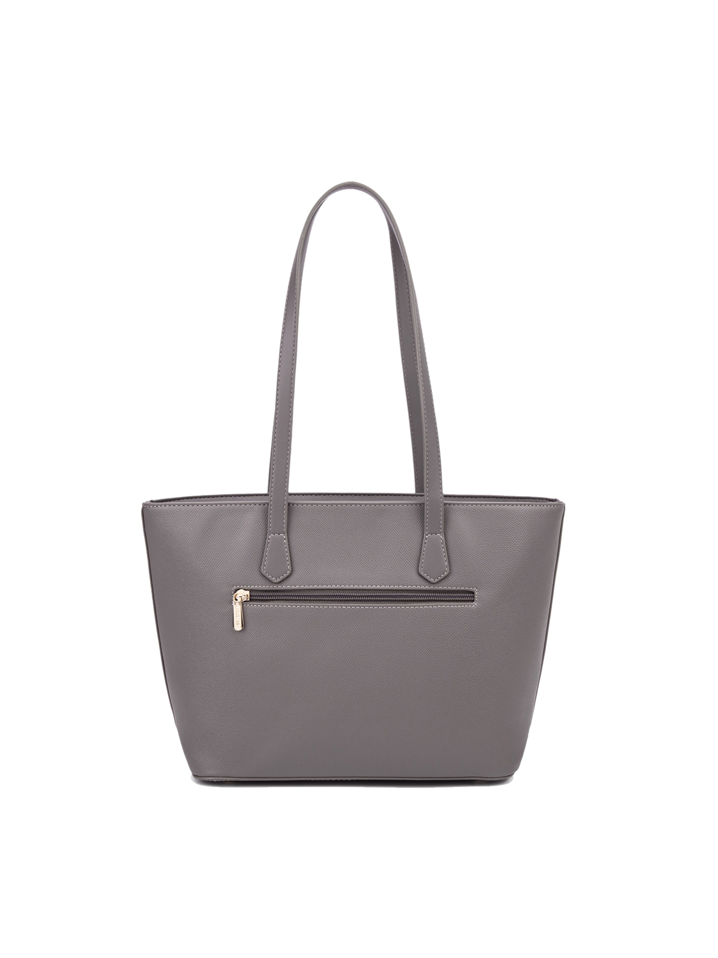 Borsa a spalla 'Borsa a Spalla Donna Vegan Leather 36x23 cm - Chiusura Zip' di David Jones in grigio
